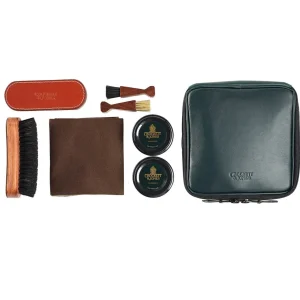 Green Leather Shoe Care Kit