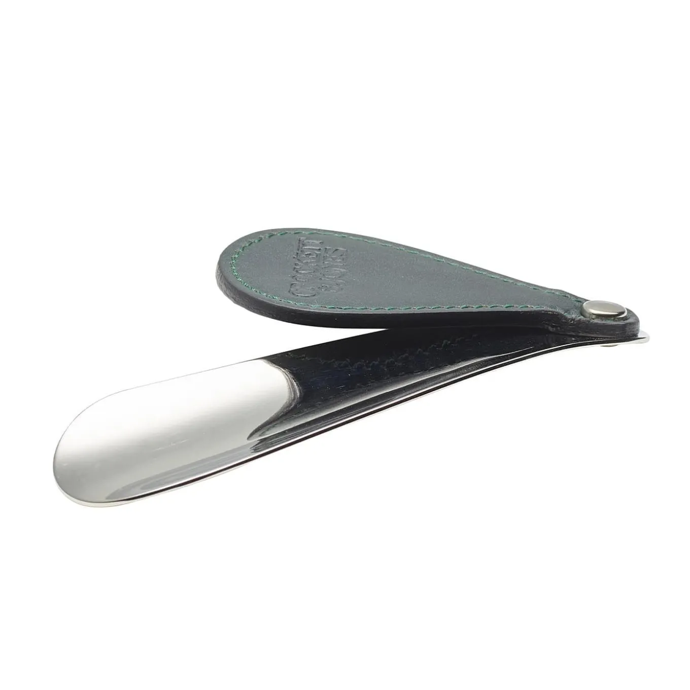 shoe_horn__green_leather_0.webp Shoe Horn - Green Leather